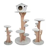 Wholesale Luxury Climber Tree House Kitty Rest Tower Cat Diving Platform Condo Wood Cat Tree