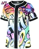 Super quality 100% polyester baseball&softball wear sportswear custom design v neck pullover baseball jersey