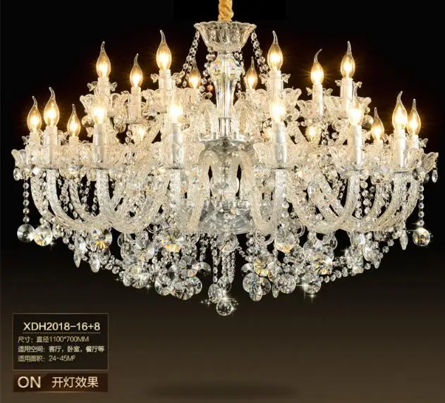 Modern wedding luxury hanging candle light with crystal chandelier