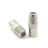 Silver Tone Plated Alloy Female F To Male TV Aerial Plug Adapter