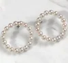 Hoop White Pearls Earring in 925 Sterling Silver