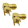SMA Female Right Angle Solder PCB Mount RF Connector Adapter