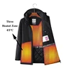 Outdoor hiking skiing waterproof breathable dirt-resistant softshell battery usb heated jacket for mens