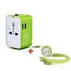 2019 Corporate Gift Universal Travel Adapter with US UK EU AUS plug adaptor ,2.1A Dual USB Port with cable