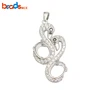 Beadsnice Sterling Silver Swan Necklace Pendant Setting Micro Zircon 39270