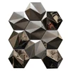 3D Gold Mirror Hexagon Metal Stainless Steel Mosaic Tile for Wall Panels