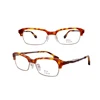 High quality acetate frame asia style with metal rim optical eyewear frames