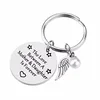 Stainless Steel Mother Daughter Inspirational Jewelry Key Ring for Birthday Giving Day