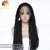 Ali Show Hot Sale Style Lace Front Braided Wigs With Baby Hair For Black Women 24inches High Heat Fiber Braided Wigs