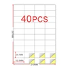 High quality self adhesive 40-up labels 52.5x29.7mm A4 barcode labels for laser/inkjet printer