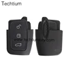 car key blanks replacement with blue logo and battery clamp 3 button remote key head shell no blade for ford