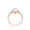 14K Latest fashion ring style 1ct 6*8mm Oval stone rose gold moissanite ring