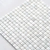 white marble split face waterjet mosaic
