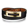 Good Quality Charm Custom Plating Alloy Cuff Bangle Fashion Horse Hair Genuine Leather Bracelet Women