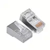 RJ45 Cat6 8Pin 8P8C Shielded Stranded Crimp Modular Plug Connector Socket RJ45 Shielded Modular Plug Network Connector
