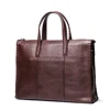 Luojia leather bag handmade full grain leather briefcase 14 inch briefcase