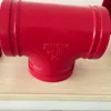 FM-UL /CE Approved fire fighting ductile iron pipe fittings tee grooved