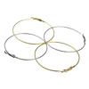 Free Shipping Simple Round Shape Gold Plated Dangle Drop Earrings for Women Girls Fashion pierced Earring dropshipping Jewelry