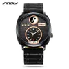 Sinobi Men's Creative Watches Genuine Leather Strap Unique Tai Chi Chinese Kung Fu Yin Yang Elements Concept Modern Watches 2019