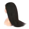 May Queen yaki perm straight virgin human hair lace frontal wig brazilian natural human hair baby wigs in wig 10a top quality
