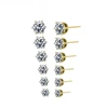 New 2019 Latest 14K Gold Designs 925 Sterling Silver CZ Round Stud Earring