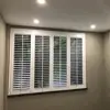 classic white pvc window louver plantation shutters