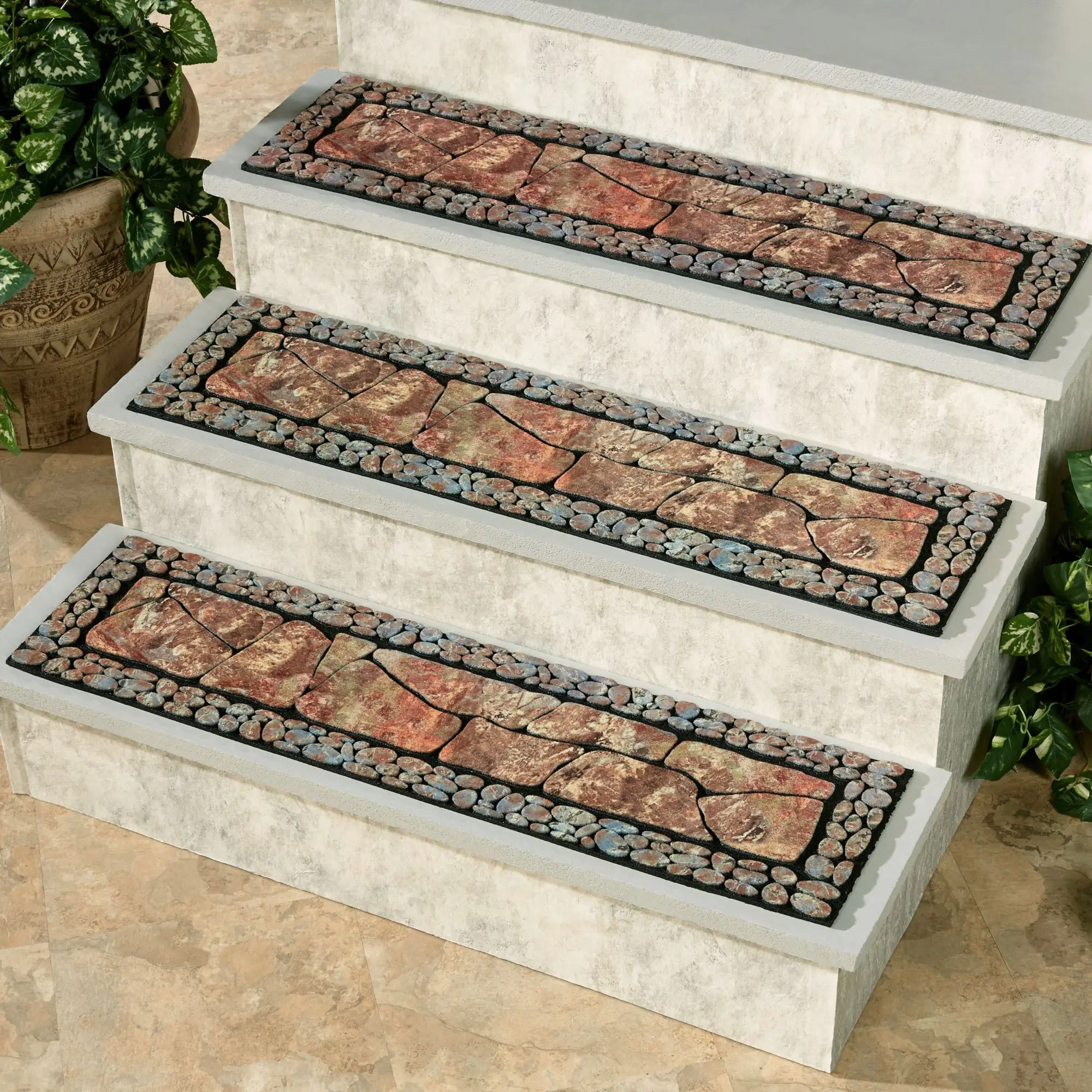 Outdoor Spiral Stair Mats Stair Case Carpet Stone Stair Tread