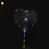 Wholesale Valentine'S Day Hanging Heart Shape Decoration Lighting Transparent Bobo Bubble Balloons