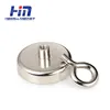 silvery color nickel plated Pot magnet, neodymium pot magnet, strong pull force ROHS