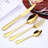 Stainless steel 4-piece sleeve gold plated design european tableware