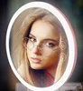 Make Up Mirror With Light Desktop Cosmetic Vanity Round Shape Android USB Charging Dimmable
