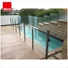 Aluminum post glass pool fence for residential and commercial projects