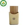 Customized hotel room yellow single layer leather television remote control holder