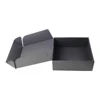 Rigid Custom Flat Pack Corrugated Cardboard Box Black Packaging with Custom Logo