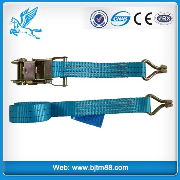 safety with hook  ratchet tie down 35mm 2t  100%  polyester yarn webbing sling