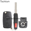 3+1 side button flip switchblade with loog 1616 battery clamp remote key shell case for Vw Passat Golf Beetle GTI Rabbit EOS
