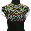 Bohe Fish Net African Tribal Handmade Collar Wholesale Shoulder Statement Necklace Colorful Acrylic Beaded Ethnic Bib Choker