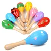 Promotion mini colourful wooden Maracas for baby percussion instrument