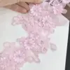 Fabulous Beaded Rhinestones Fabric Flower Motifs Crochet Embroidery Applique Patchs
