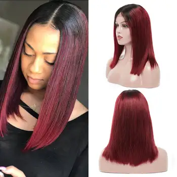 Megalook 180 Density Glueless Remy Peruvian Human Hair Ombre Dark