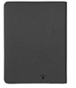 zippered magnetic closure Gray PU leather portfolio powerbank with holders notepad tablet phone stands exterior interiors