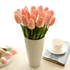 stylish realistic pu artificial holland tulip flowers life-like faux bouquet