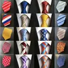 Classic Jacquard Woven Silk Solid Stripes Pure Colors Men's Tie Necktie