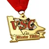 Custom painted state title metal medal