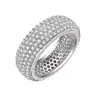 High Quality White CZ Eternity Pave Ring For Women