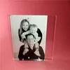 Clear acrylic 5x7 magnetic photo frame desktop sandwiches frame Doubled side magnetic photo picture frame