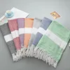 Large Beach Towels Turkish Hammam Gift Spa Gym Yoga Shawl Plaid Cotton Bath Beach Towel