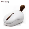 Lovely tail mouse pu surface wireless mouse