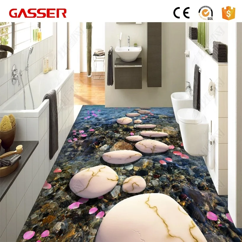 Removable New Style Home Floor Stickers Bathroom Tile Self Adhesive Sticker Paper Deacl Logo Letter Decal Product On Alibaba Bathroom Floor Tile Stickers
