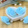 New style factory direct sale cheap price high quality artificial small rose head with yarn decorate for dress Flower